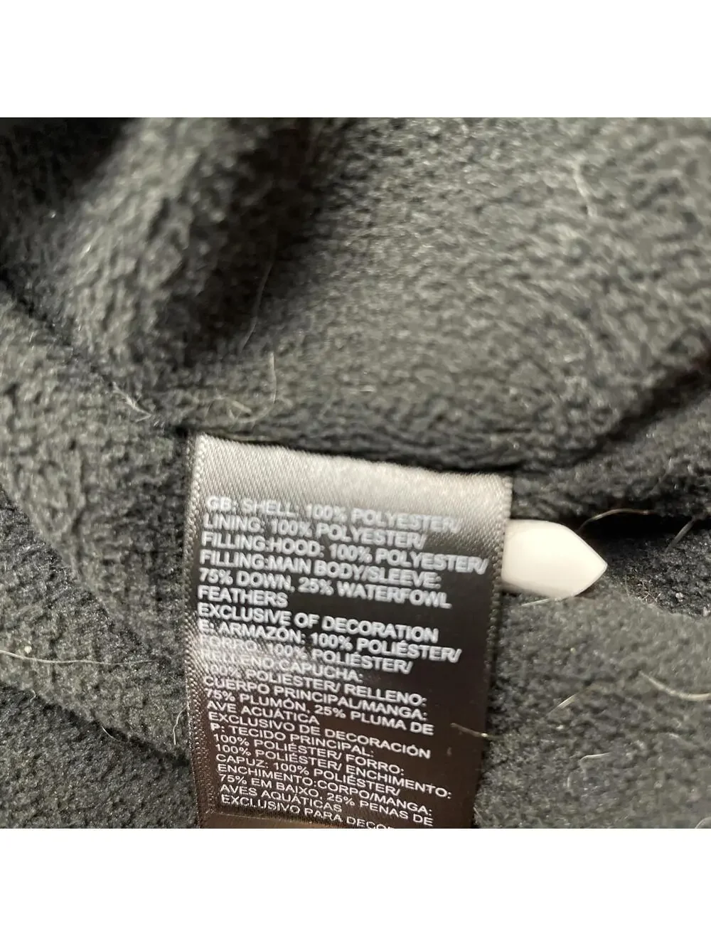 Y2K The North Face Down Sherpa Lined Puffer Jacket 550 Blue Hooded Boys L 14/16